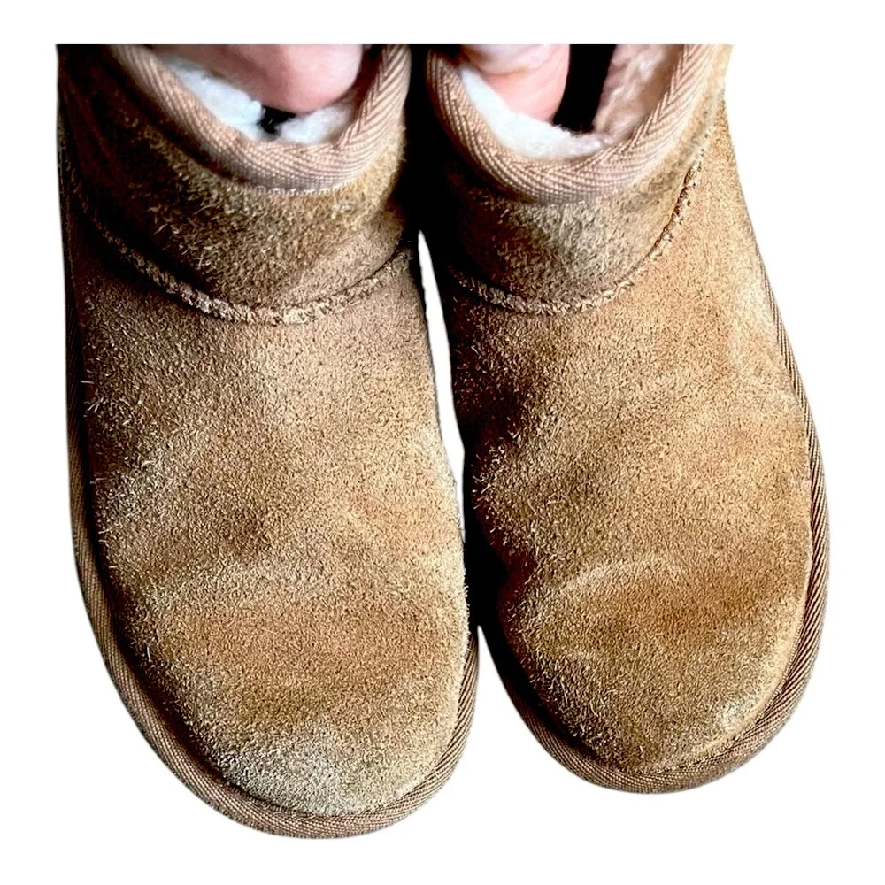 UGG Jona Boots Kids Size 13 | Cognac Leather Wool‎ Lined